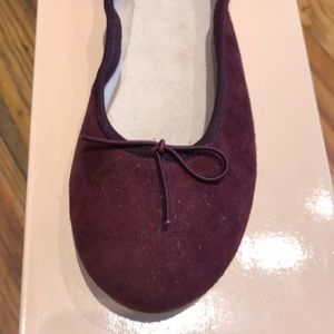 Bloch burgundy suede ballet flat - new in box